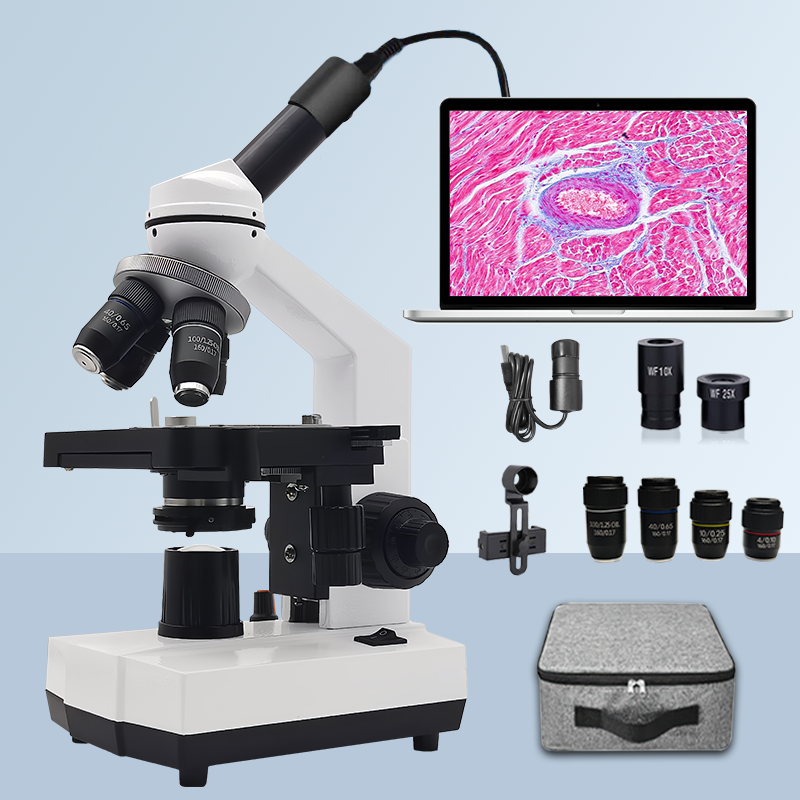 Microscope Compound 40X - 40X-2500X Professional Binocular Biological Compound Microscope