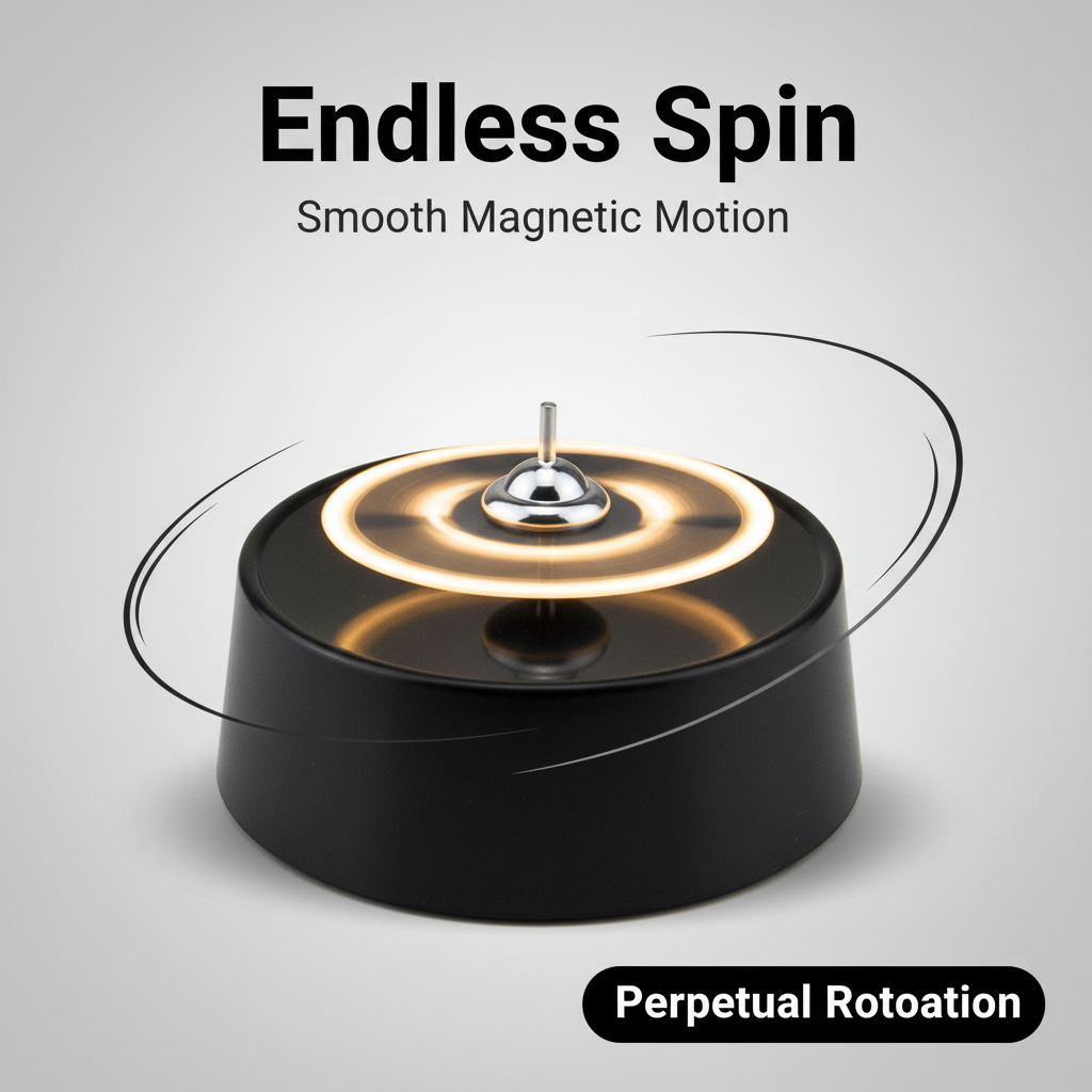 Newton Cradle Large - Inception Magnetic Self Spinning Perpetual Motion