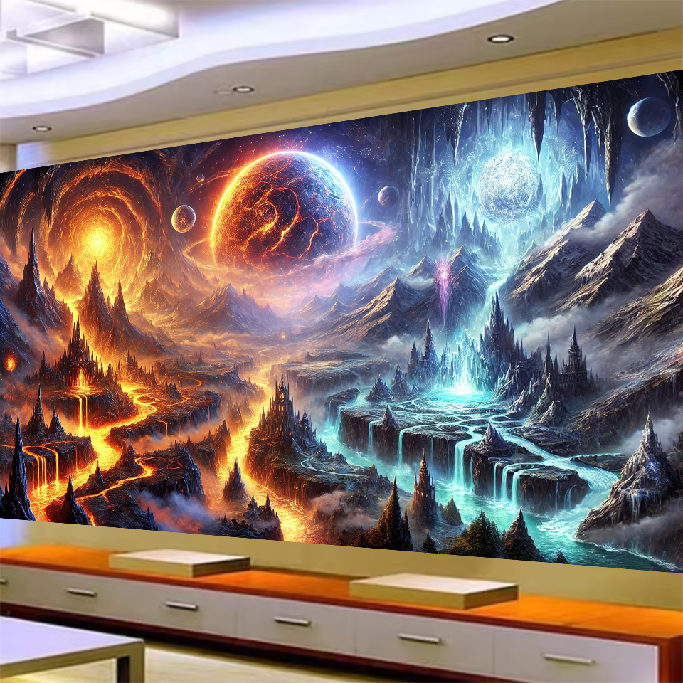 5D DIY Large Diamond Painting  - огляд і ціна Volcano Kit Eruption