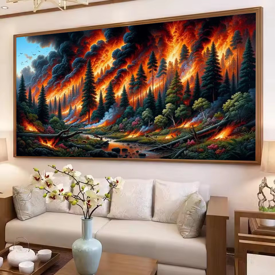 5D DIY Large Diamond Painting  - огляд і ціна Volcano Kit Eruption