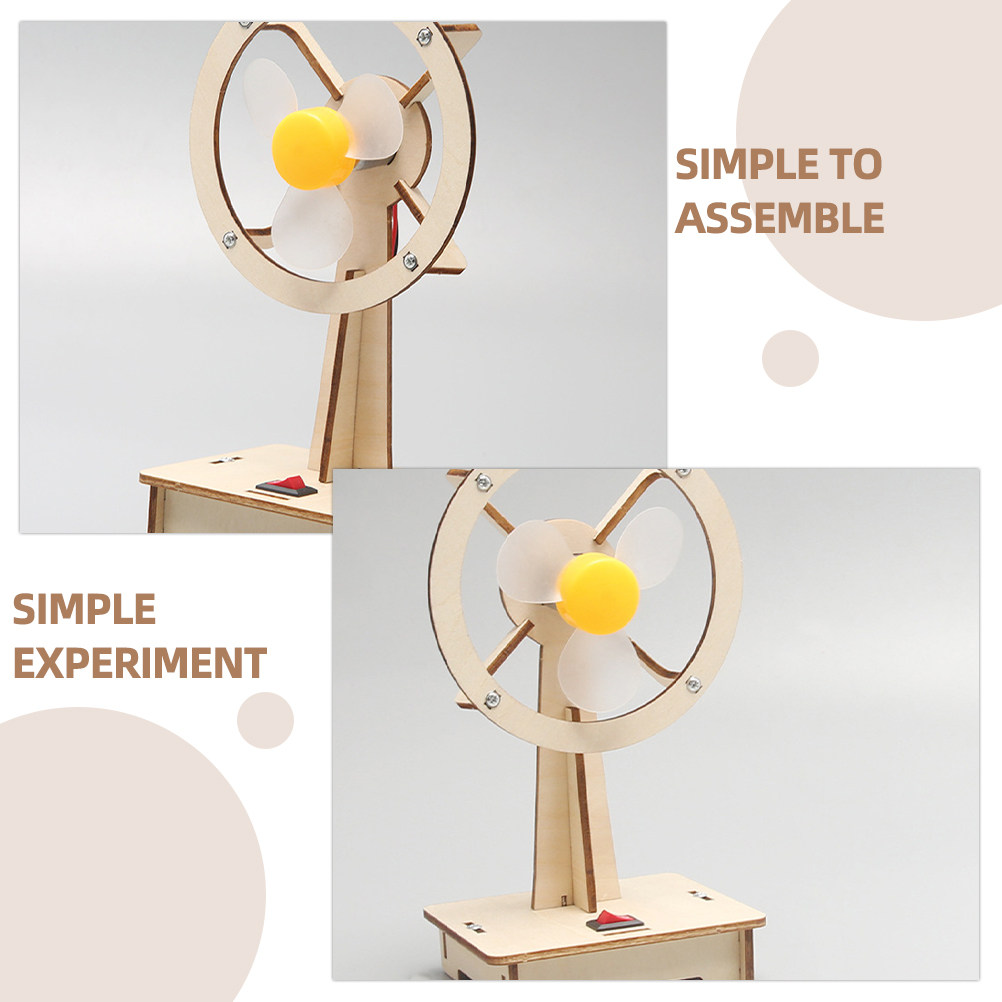 1Set Wooden Fan DIY Assembly M - огляд і ціна Science Experiment