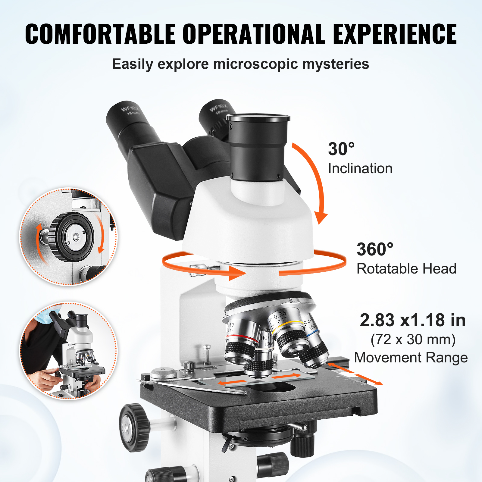 VEVOR Compound Trinocular Micr - огляд і ціна Microscope Compound 40X