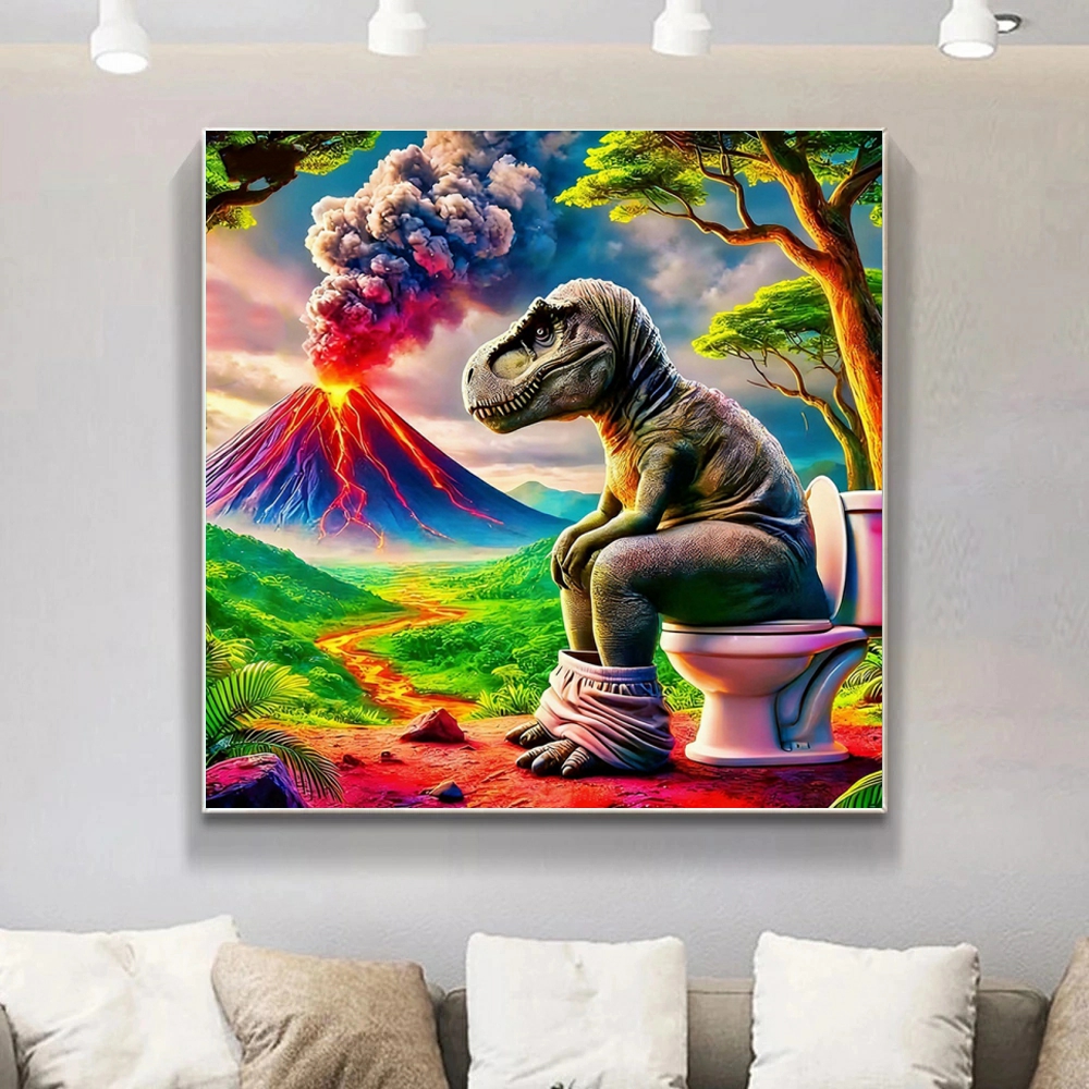Dinosaur Toilet 5D Diamond Pai - огляд і ціна Volcano Kit Eruption